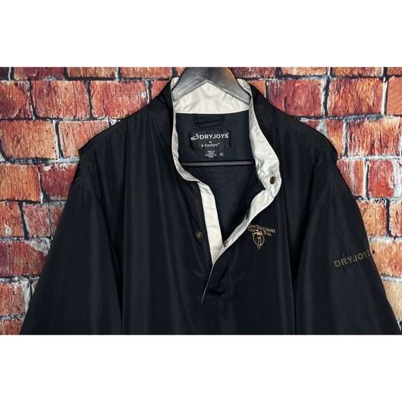 Footjoy Dryjoys Golf Rain Wind XL S/S Black Jacket Robert Trent Jones Golf Trail - Picture 2 of 6